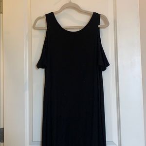 Zara black mini dress with cut out shoulderss